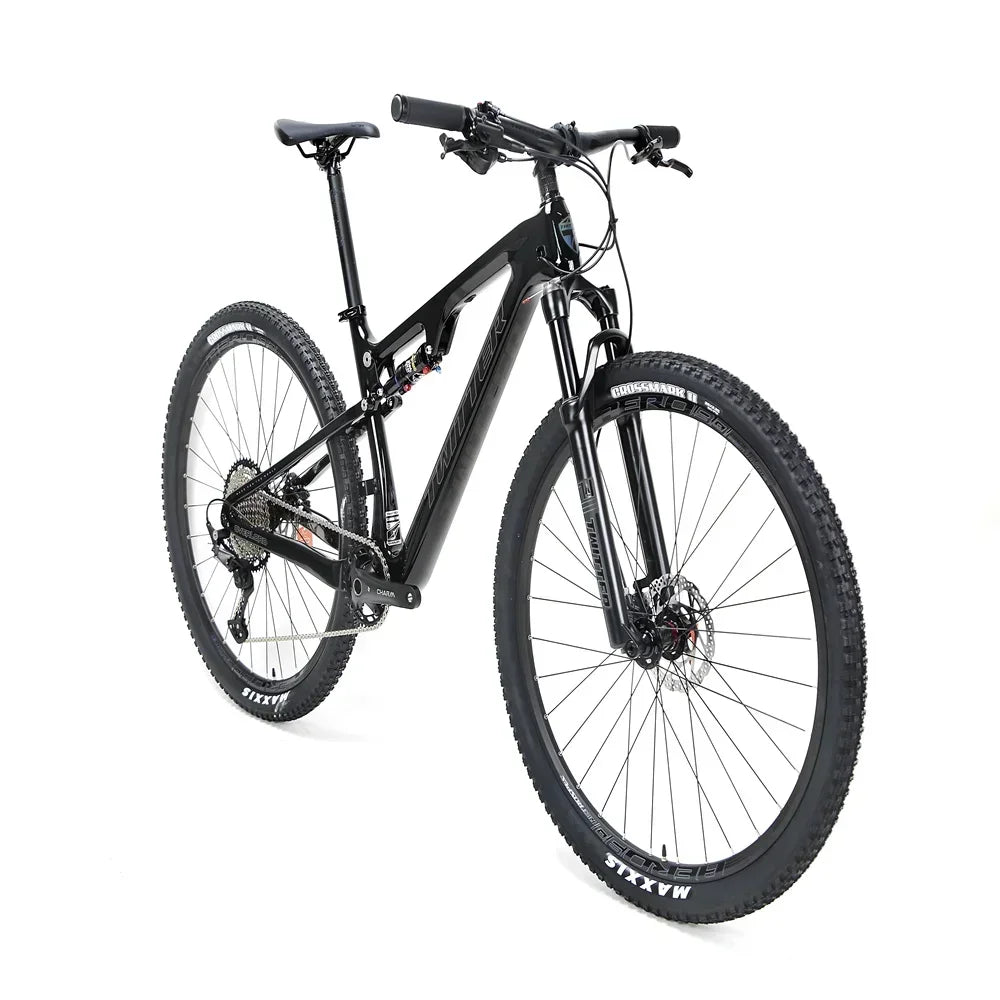 Bicicleta de montaña de fibra de carbono TWITTER OVERLORD, suspensión completa clase AM, frenos de disco hidráulicos M6100 de 12 velocidades, 27.5/29 pulgadas * 15/17/19/21 pulgadas