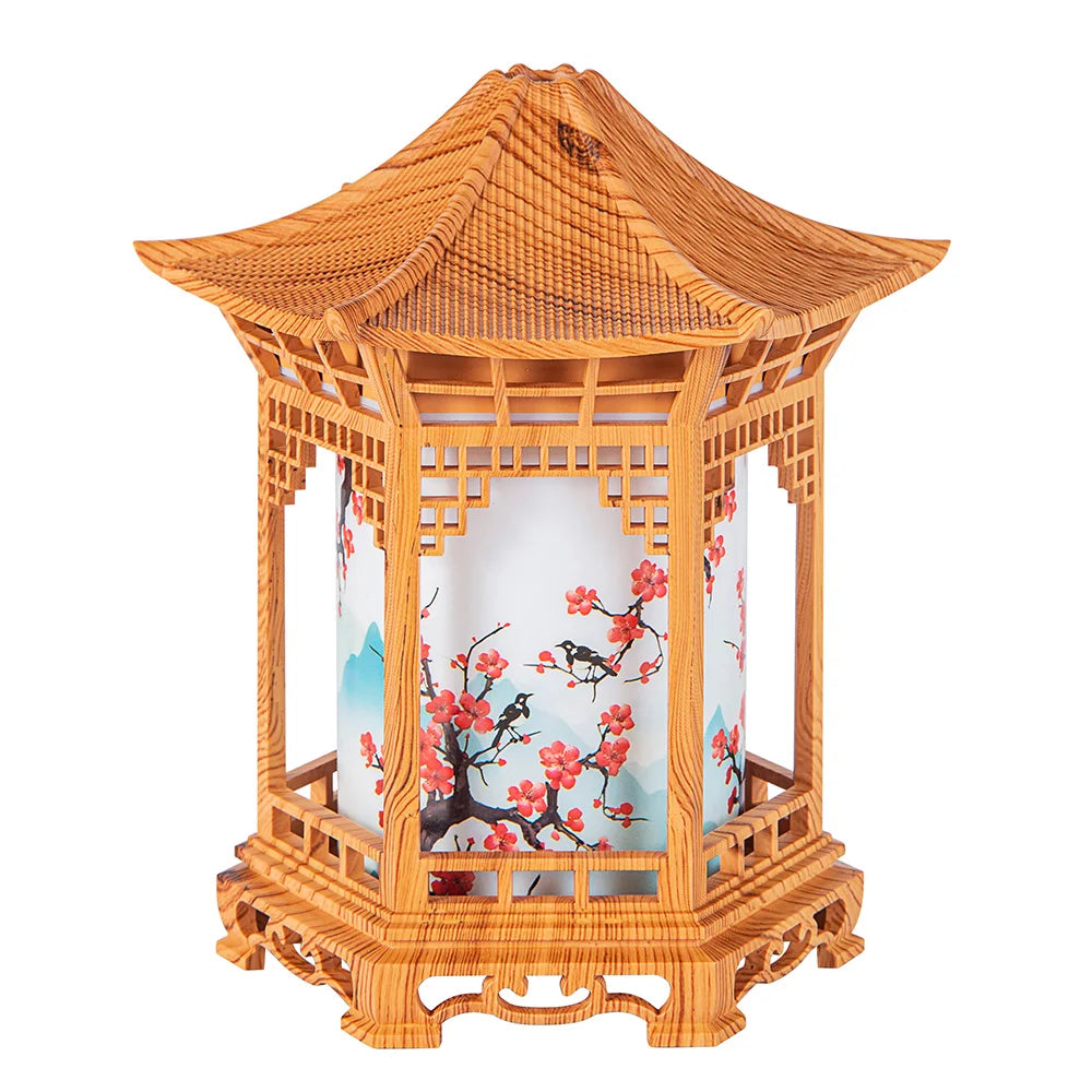 Humidificador con Diseño de Estilo Chino, Luz Nocturna Decorativa Creativa y Única con Pulverización Delicada para Mejorar la Calidad del Aire