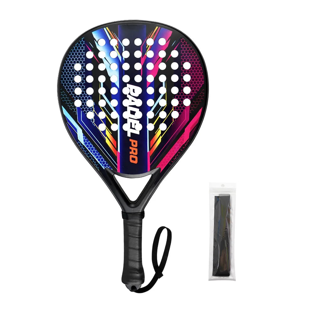 Raqueta de Pádel Ligera WNONSO, Forma Redonda Duradera, Núcleo de EVA Suave, Gran Absorción de Impactos, Máximo Confort y Control
