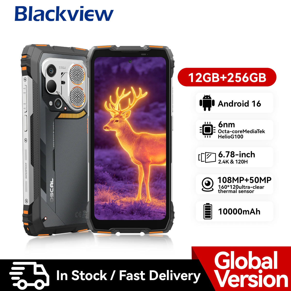 Smartphone ultrarresistente Blackview OSCAL PILOT 6 12GB+256GB Android 16, pantalla de 6.67" 2.4K 120Hz, teléfono móvil, 10000mAh, NFC