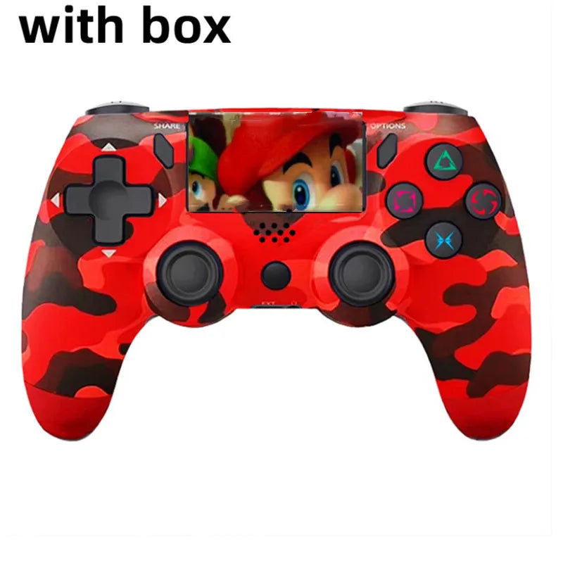 Wireless  Controller Gamepad 6-Axis Dual Vibration With LED Light Bar Joystick Joypad For PS Console /PC/iPad/Andriod/iPhone