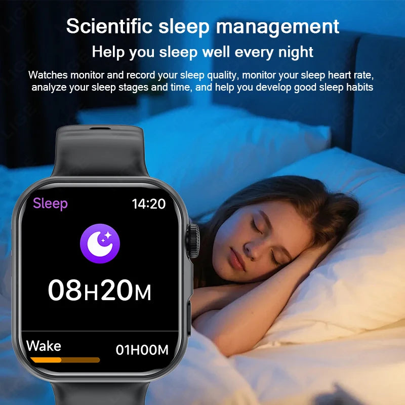 Reloj inteligente LIGE con pantalla HD de 1.83", para hombre y mujer, llamadas por Bluetooth, deportes, fitness, monitor de frecuencia cardíaca y oxígeno en sangre, smartwatch para hombre 2026