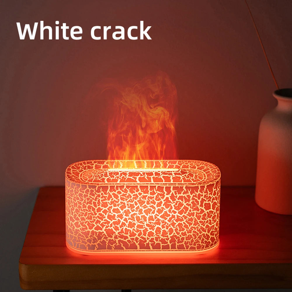 Difusor de aromaterapia con efecto de llama, difusor de aceites esenciales y humidificador de niebla fría, humidificador silencioso para el hogar y el dormitorio