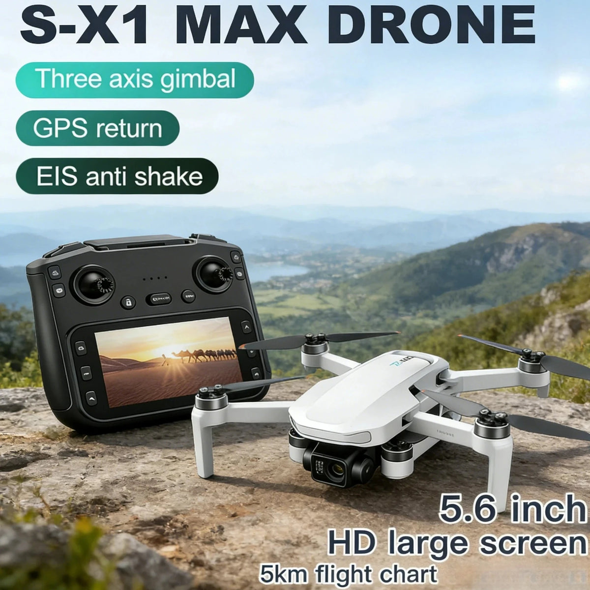 Original S-X1 Dron GPS 8K HD Cámara Profesional Gimbal de Tres Ejes WIFI Evitación de Obstáculos Cuadricóptero Juguete Sin Escobillas Regalo