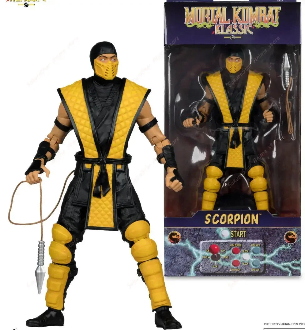 【En stock】Mortal Kombat Spawn Sub Zero Scorpion Kitana Liu Kang Figura de acción articulada de 7 pulgadas 17 cm Modelo de juguete coleccionable del juego