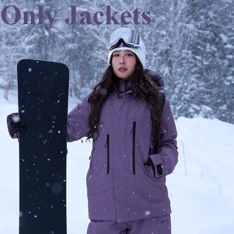 Chaquetas de esquí para mujer 2026, nuevas, cortavientos, para snowboard, abrigos holgados para esquí, ropa de nieve impermeable para exteriores con degradado, para hombre