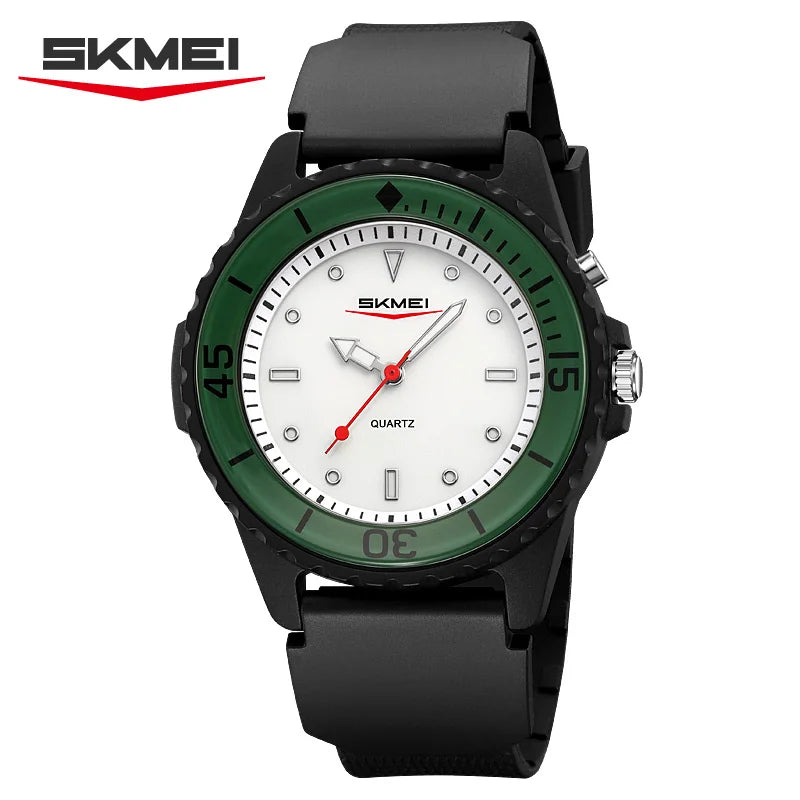 SKMEI 2433 Fashion Men’s Quartz Watch Simple Design Luminous Hands Wristwacth 50M Waterproof Sports Casual Watches for Man