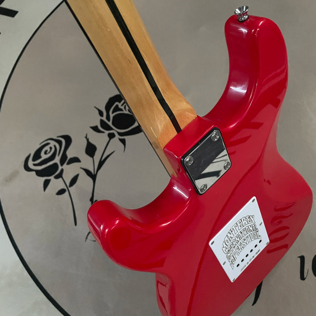 Guitarra eléctrica de 6 cuerdas, guitarras sss, guitarra eléctrica con gradiente rojo y blanco