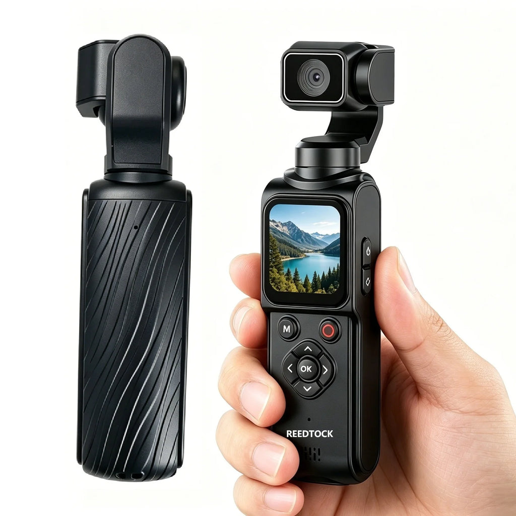 Cámara de Vlogging 4K, Cámara Digital de 75MP, 330 °   Cámara de bolsillo portátil con pantalla táctil, zoom de 18 aumentos, conexión WiFi, seguimiento facial y lente giratoria, ideal para vlogs.