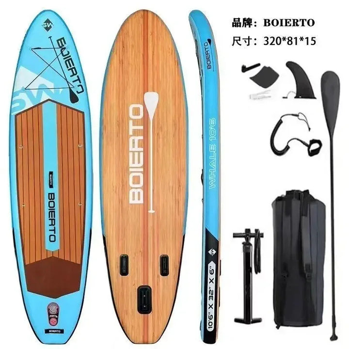 Tabla de Paddle Surf Plegable SUP, Tabla de Paddle Doble Ancha, Tabla de Paddle Inflable Ancha para Adultos, Individual