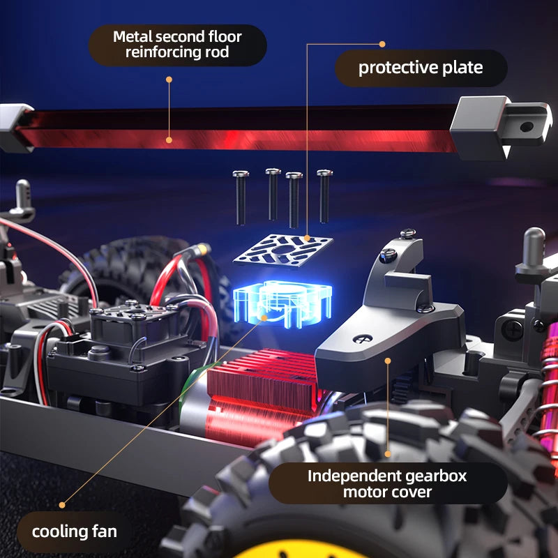 ZLL NUEVO SG110 PRO 1/10 Auto de Carreras de Alta Velocidad 4WD RC Todoterreno 40KM/H con Motor de Escobillas, Camioneta Monstruo, Juguete de Regalo para Adultos