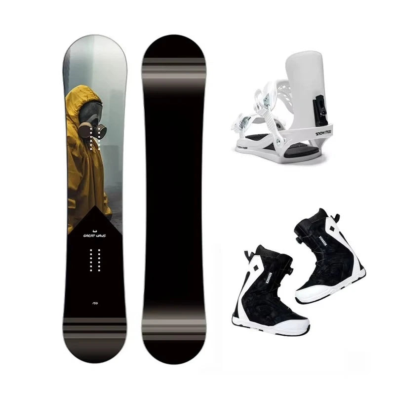 Paquete Completo de Snowboard con Botas y Fijaciones - Precio de Fábrica, Conjunto de Esquí para Hombre