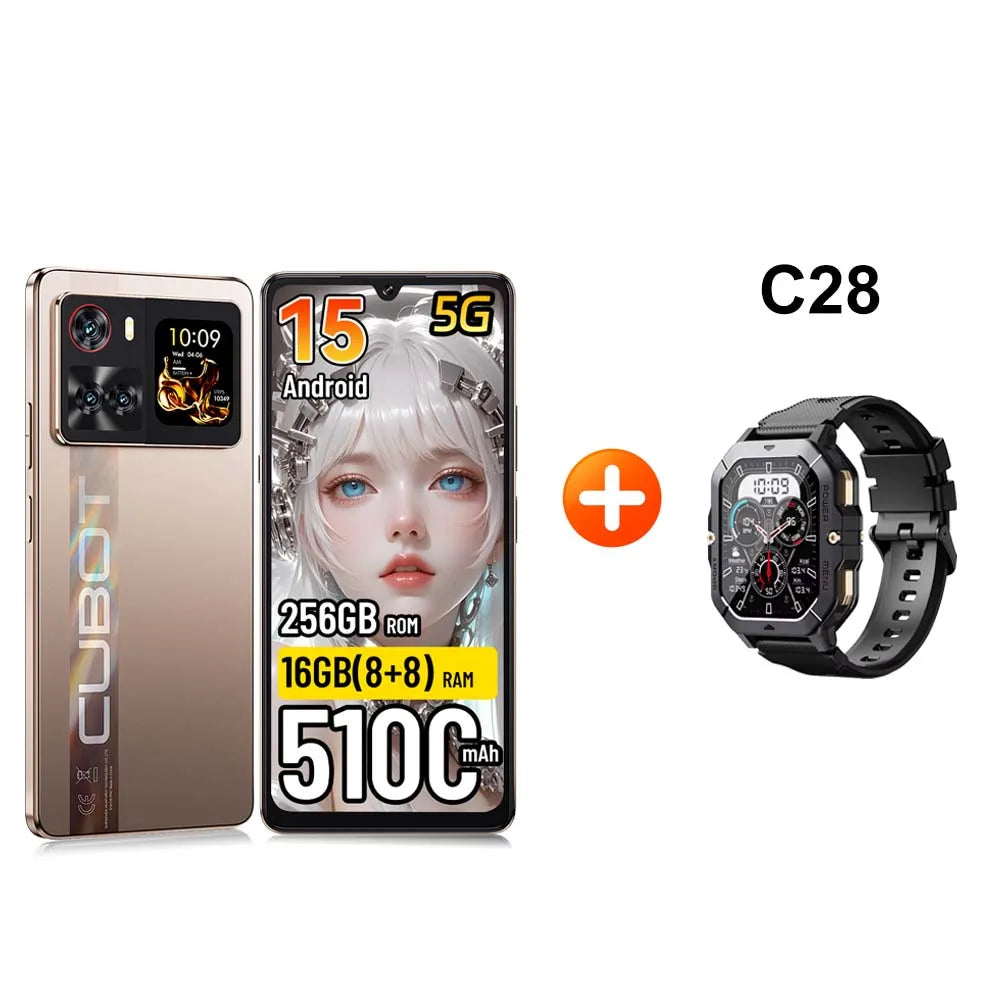 [Envíos desde Polonia] Cubot X100 Android 15 5100mAh 33W NFC Smartphone 5G 6.88" 16GB(8+8) RAM 256GB ROM Teléfono Móvil 64MP