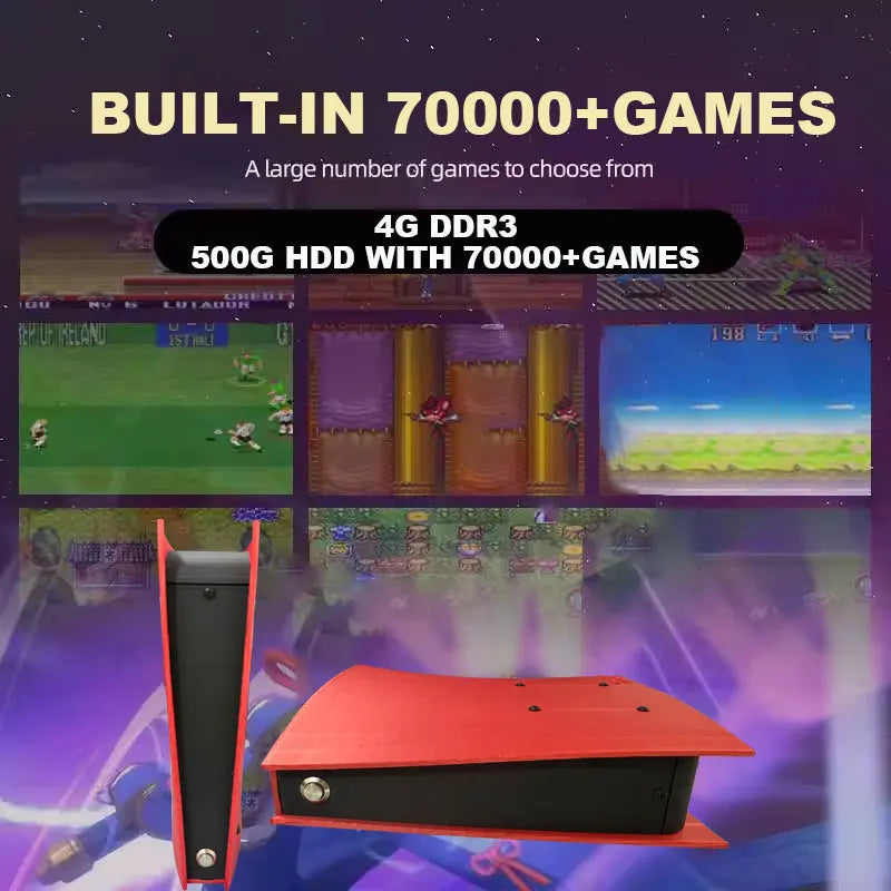 Consola de Juegos Retro X2 Intel I3-3110M 1TB 70,000+ Juegos 60+ Emuladores 4K HD TV Controles Inalámbricos