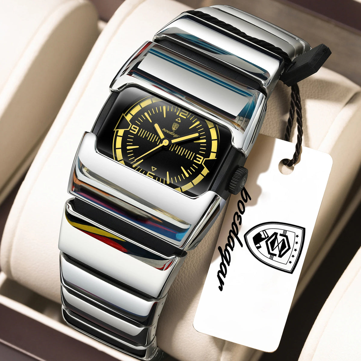 Reloj de pulsera para hombre POEDAGAR de alta calidad, luminoso, resistente al agua, de acero inoxidable, reloj de cuarzo deportivo a la moda para hombre