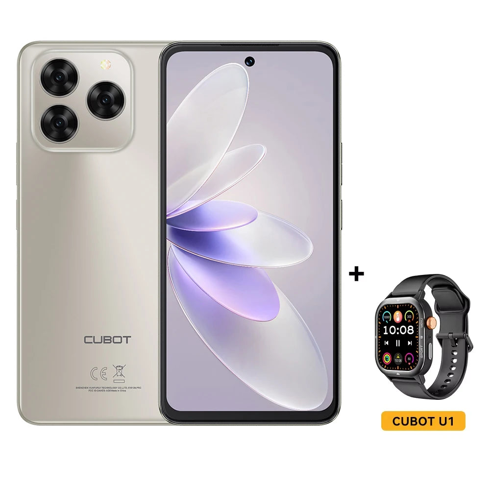 Smartphone Cubot Note 60, Android 15, pantalla de 7.2 pulgadas a 120Hz, procesador Octa-core, 16GB (6+10GB) de RAM, 128GB de ROM, cámara de 48MP, batería de 7000mAh