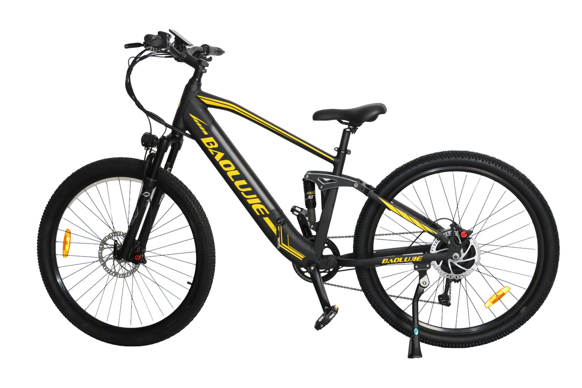 BAOLUJIE S9 29 Inch 750W Peak 1500W Electric Mountain Bike, 48V 14AH Removable Battery 45-55KM Range, Hydraulic Disc Brakes & Pneumatic Suspension, All-Terrain Adult E-Bike