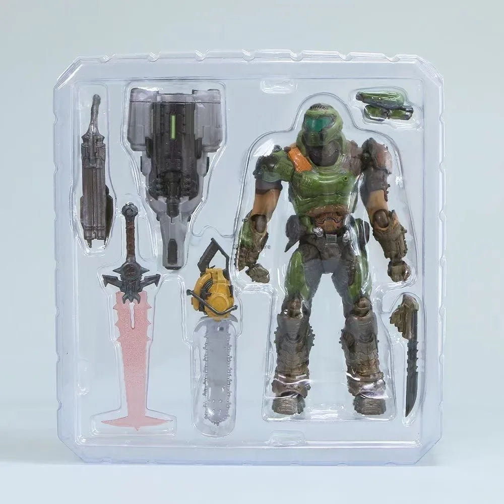 Figura de Acción Figma SP 140 Doom Slayer Eternal, Figura Articulada de PVC, Colección de Anime Destroy Warrior, Modelo Decorativo para Escritorio o Sala de Juegos