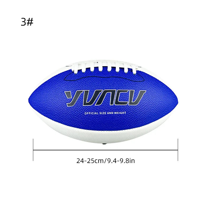 Fútbol americano estándar para adiestramiento al aire libre y juego recreativo con tamaño estándar oficial, Rugby de talla 9,6, 1 ud.