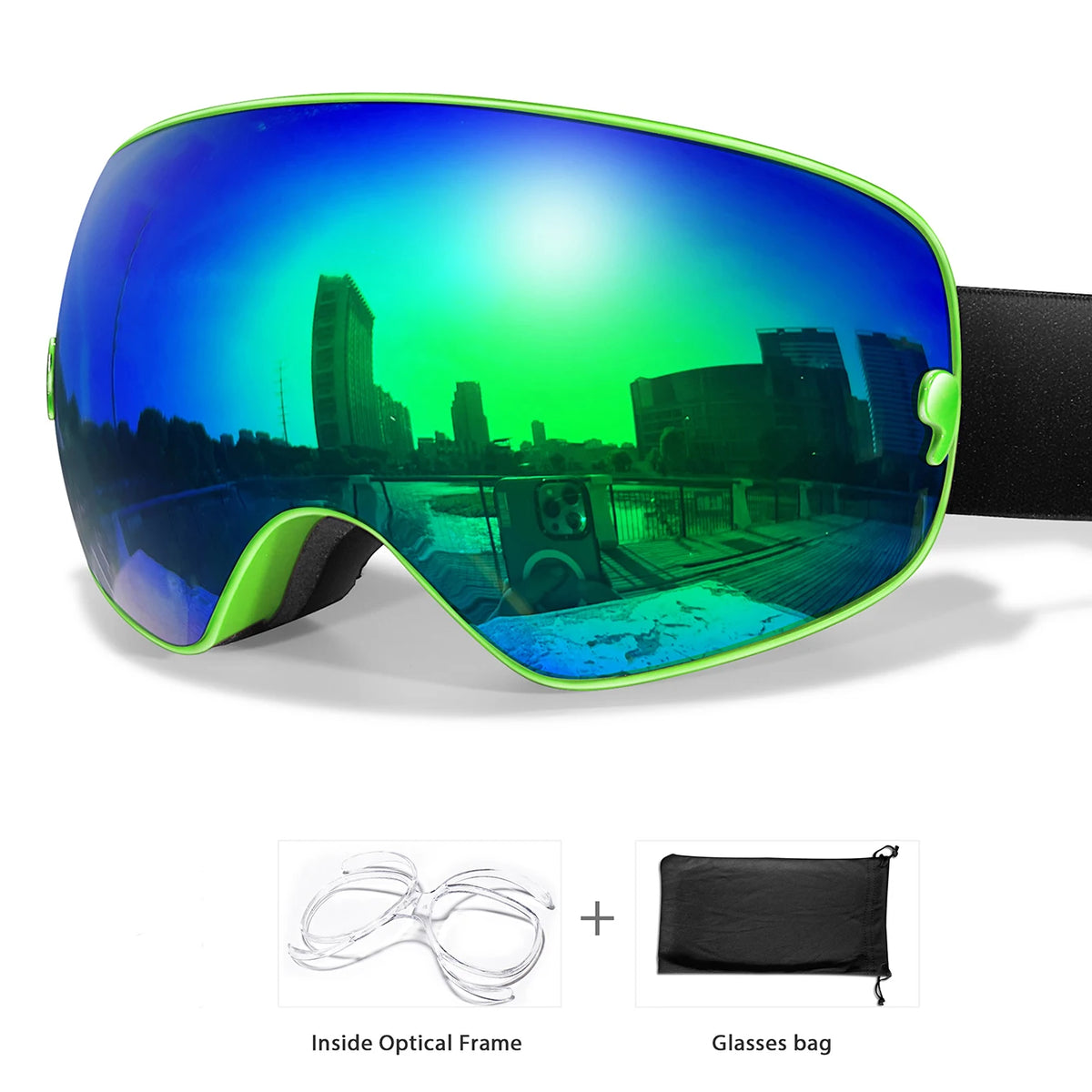 Gafas de esquí antivaho con lentes para hombres y mujeres - Esquí Snowboard Deportes al aire libre Protección UV