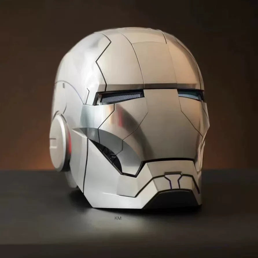 Casco de Iron Man Mk5 de Los Vengadores, Escala 1/1, Usable y Transformable, Apertura y Cierre Eléctrico Activados por Voz, Mk17, Decoración, Regalo