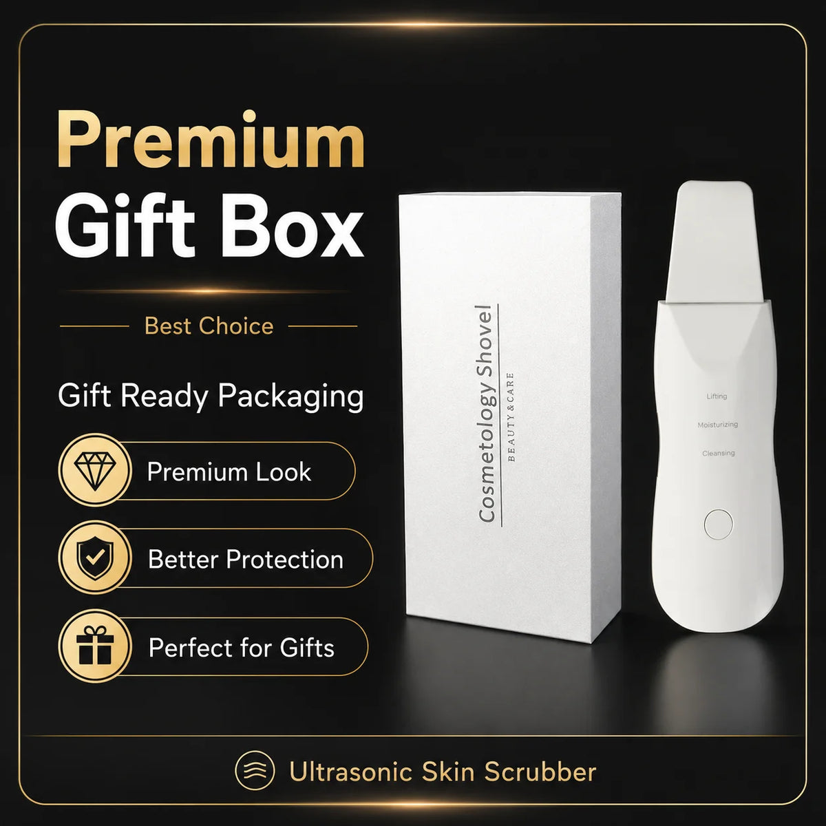 Espátula Ultrasónica para la Piel con 4 Modos, Removedor de Puntos Negros, Limpiador Facial Profundo, Exfoliante, Control de Grasa, Antienvejecimiento
