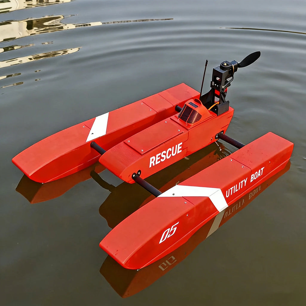 Barco de rescate a radiocontrol de 70 cm propulsado por viento con variador de velocidad refrigerado por agua, modelo de barco de juguete RC