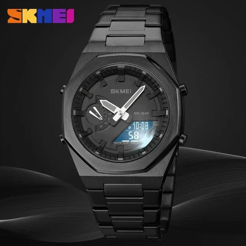 SKMEI 1816 Reloj para hombre, reloj deportivo, de moda, casual, de negocios, de cuarzo, con luz, fecha y resistente al agua