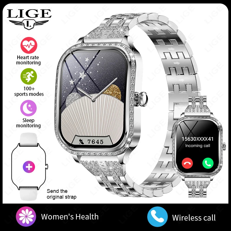 New Smart Watch For Women Gifts 1.75" HD Display Heart Rate Sport Fitness IP68 Waterproof Bluetooth Call Ladies Gift Smartwatch