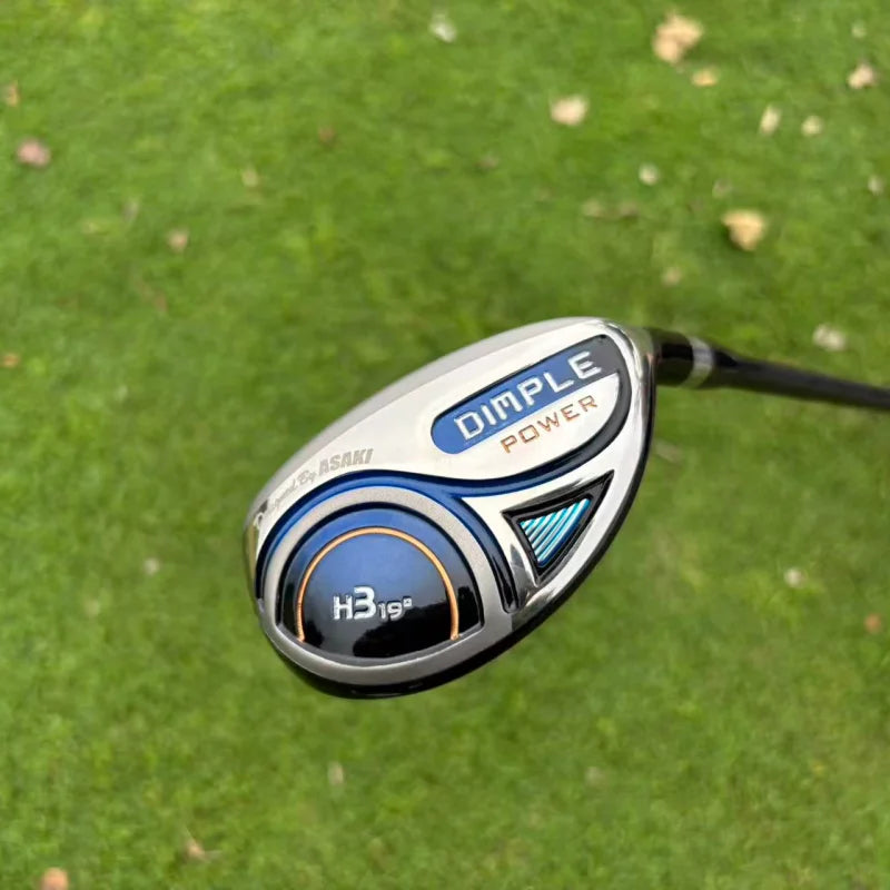Palos de Golf, Palos Híbridos de Golf, Modelos 2/3/4. Construcción de aleación, eje de fibra de carbono con diseño en azul y blanco. Diestro