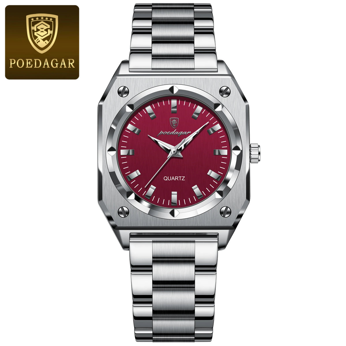 Reloj de pulsera elegante para dama POEDAGAR, resistente al agua, de acero inoxidable, luminoso, reloj de mujer exquisito, cuarzo, relojes de mujer de alta calidad