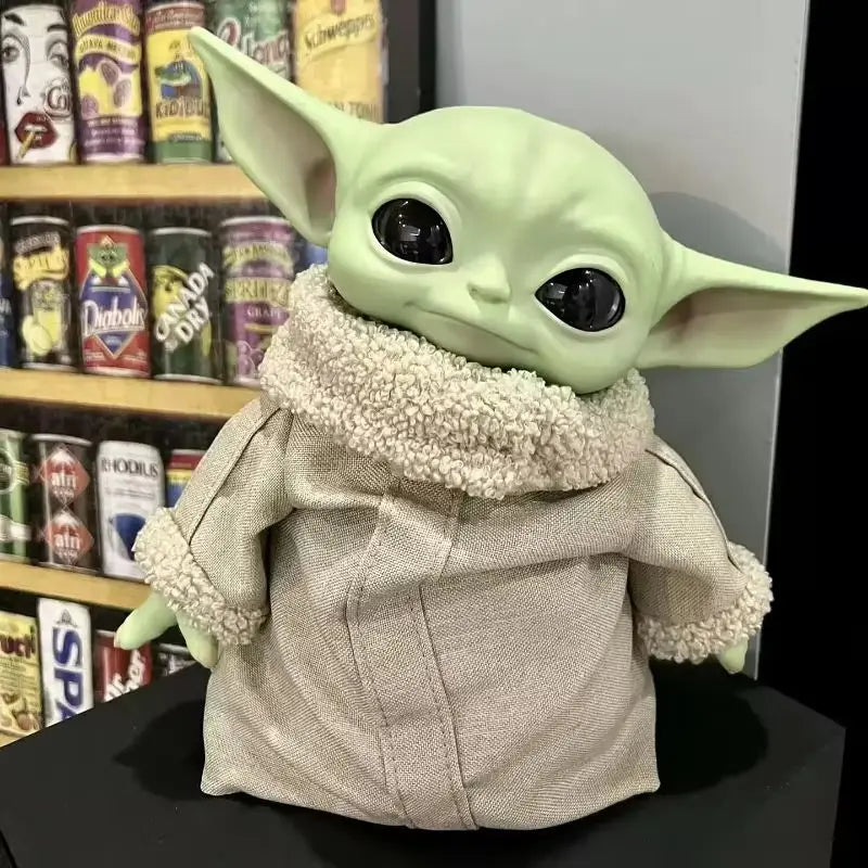 Figura de acción de Star Wars Yoda Baby Grogu de 28 cm, modelo adorable en stock, regalo de cumpleaños para niños, muñeco coleccionable de The Mandalorian, adorno.
