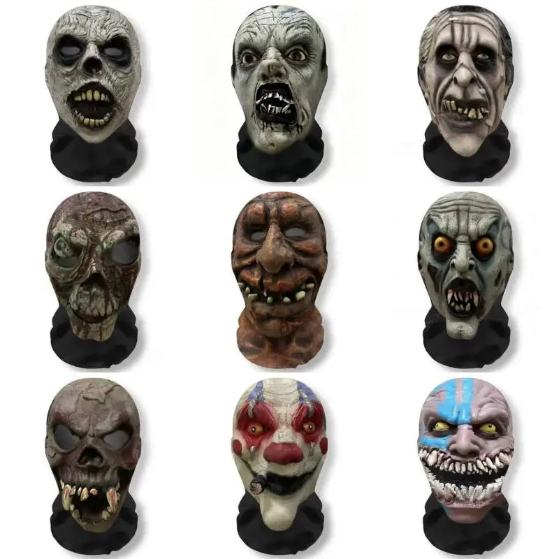 1 unidad de cubrecabeza con estampado de calavera de Halloween, máscara facial transpirable y protectora contra el sol con visibilidad, cubrecabeza para fiestas y festivales