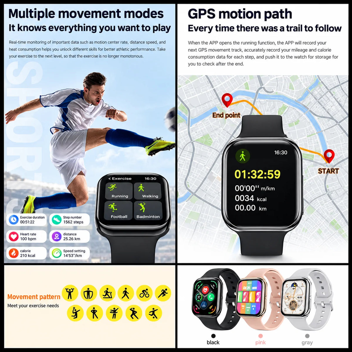 iOS New Watch Series 11 Smartwatch Ultra HD AMOLED Heart Rate GPS IP68 Waterproof Sport Fitness Wireless Call Original Bracelet