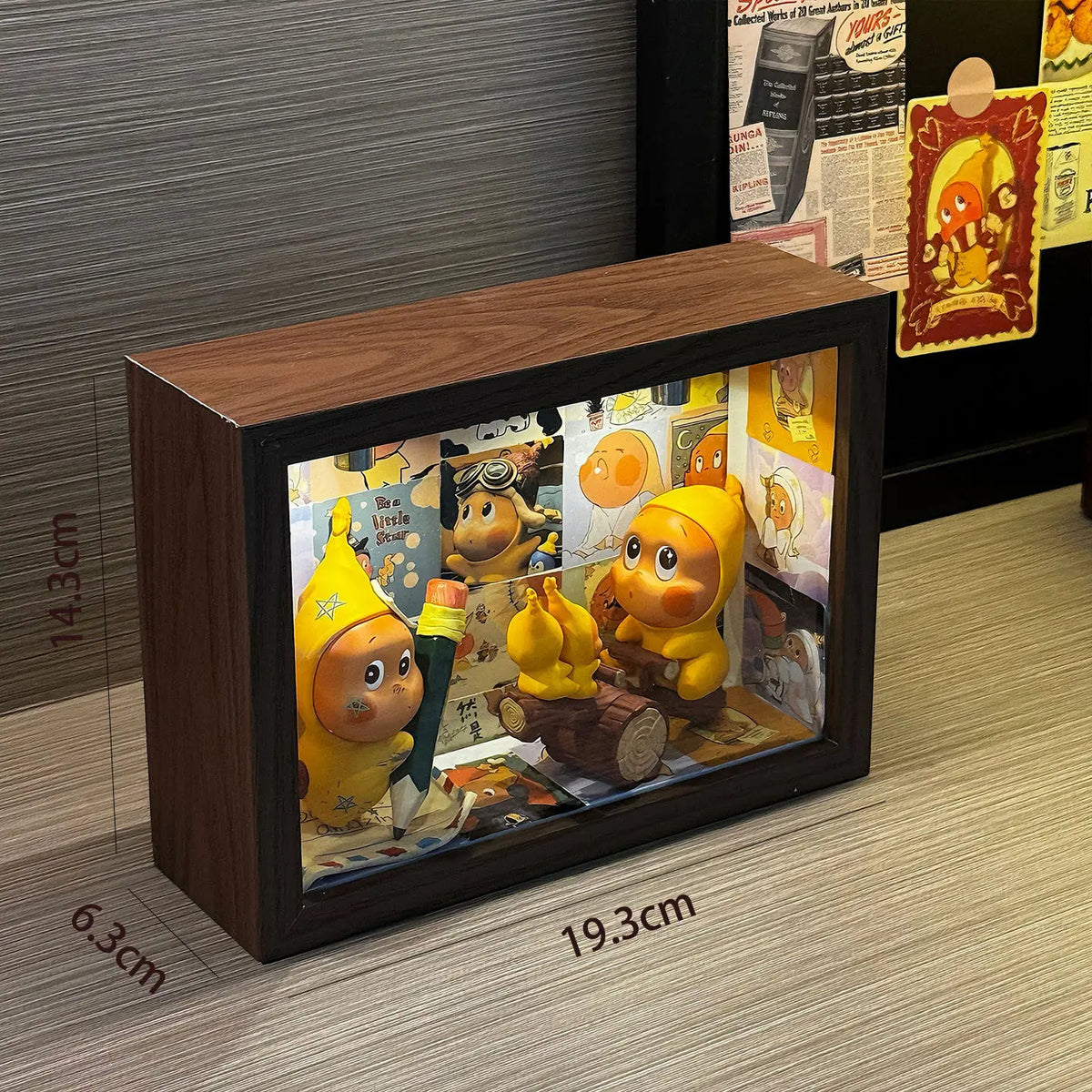 Vitrina de acrílico Twinkle Twinkle Labubu para cajas ciegas, organizador de almacenamiento, soporte tipo diorama o caja de sombra para figuras y coleccionables