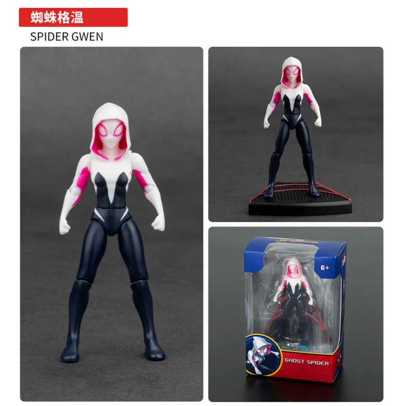ZD Original Spider Man 4 pulgadas verde GOBLIN Doctor pulpo VENOM figuras de acción MILES GWEN ELECTRO SCARLET SPIDER 2099 juguetes de rinoceronte