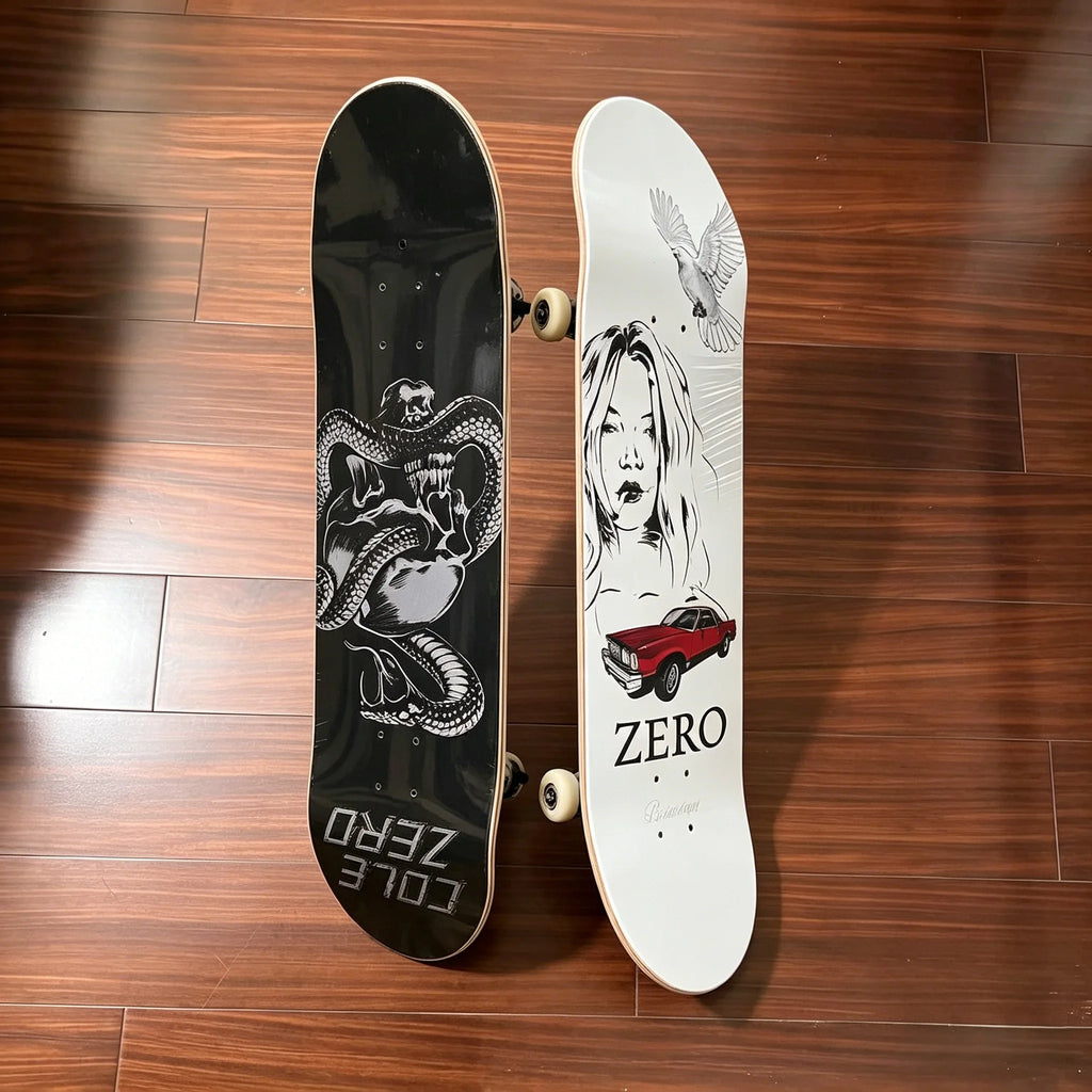 Hecho con 100% arce canadiense, patineta - Construcción de 7 capas, doble curvatura, opciones de tamaño: 7.75/8.0/8.25/8.5 pulgadas
