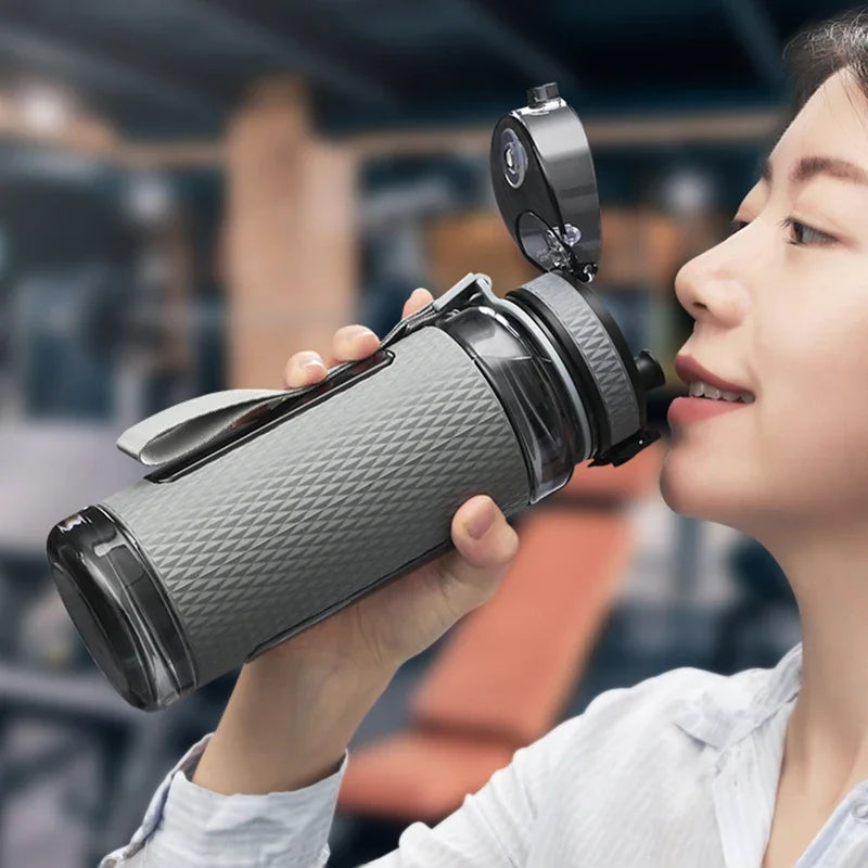 Botellas de Agua Deportivas Libres de BPA, Portátiles, a Prueba de Fugas y Caídas, de Gran Capacidad, para Viajes al Aire Libre, Botella de Agua de Plástico