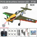 Avión RC 2026 de 5 Canales, 2.4G, P51D Mustang, Ala Fija, Envergadura de 510 mm, 3D/6G con Giroscopio y Motor sin Escobillas, Juguete de Combate para Exteriores