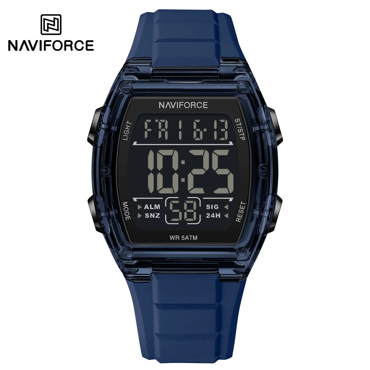 Reloj Naviforce 6106 con correa de silicona, reloj de pulsera de moda para hombre, pantalla LCD, analógico-digital, de cuarzo, deportivo.