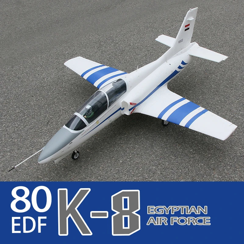 Avión a Control Remoto FlyFans Red Falcon/ Fuerza Aérea Egipcia/Camuflaje Digital K-8 80mm RC EDF Jet PNP/ KIT/ KIT con Servos, Versión de Modelo de Avión RC