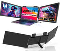Monitor triple para portátiles Amoudo de 14 pulgadas, 1920*1080P, 60HZ, IPS, portátil, con puerto USB-C para portátiles de 14 a 16.5" Windows/Mac, monitor móvil para Xbox, monitor portátil