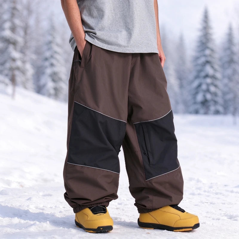 Pantalones de esquí nuevos 2026 para mujer y hombre, de invierno, cortavientos, impermeables, transpirables, holgados, lisos, deportivos, cálidos, para snowboard, ropa de exterior