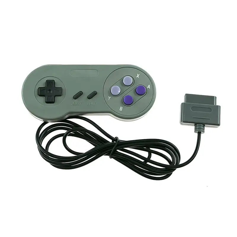 Mando retro con cable para SNES, botones de presión con buena respuesta y material duradero para juegos clásicos en casa