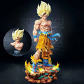 Estatua Jt Dragon Ball Z Son Goku figura cabezas reemplazables Base Led Super Saiyan Goku figuras de acción colección modo juguetes regalos
