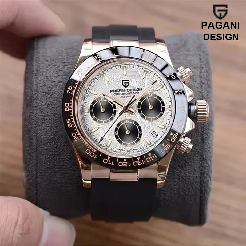 Reloj de cuarzo para hombre PAGANI DESIGN V2 nuevo de 40 mm, cronógrafo retro con cristal de zafiro, reloj de acero inoxidable resistente al agua, Relogio Masculino 2026 nuevo, ideal para regalar a hombres