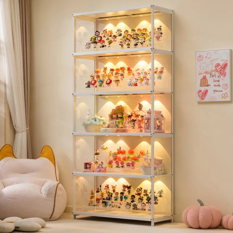 Vitrina expositora multifuncional para el hogar, caja transparente a prueba de polvo para modelos de juguete y figuras de colección (blind box)