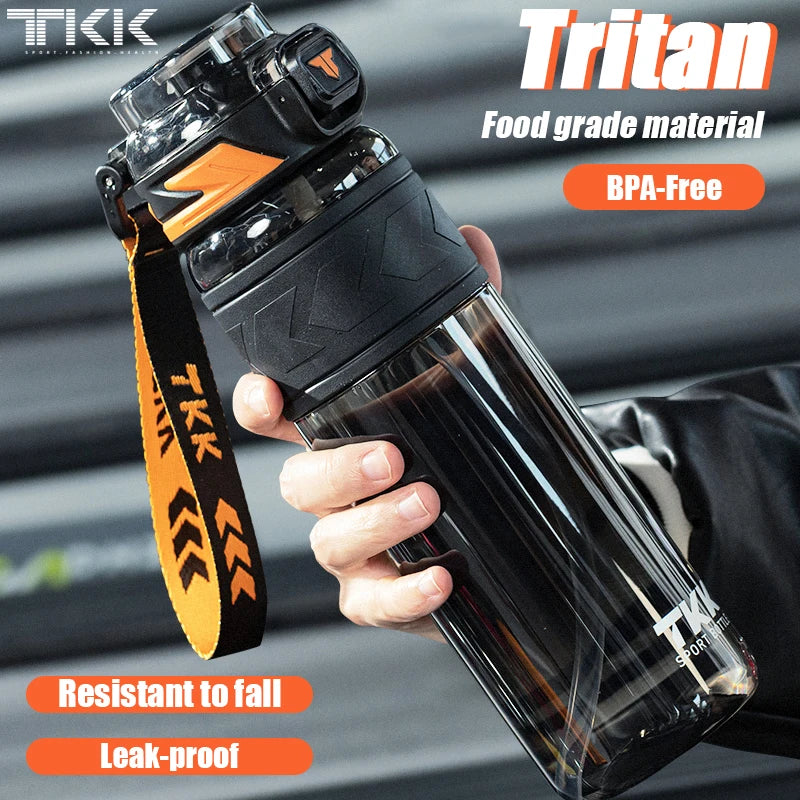 TKK 600/800/1000ml botella de agua deportiva Tritan sin BPA pajita portátil a prueba de fugas plástico Drinkware hervidor de Fitness al aire libre