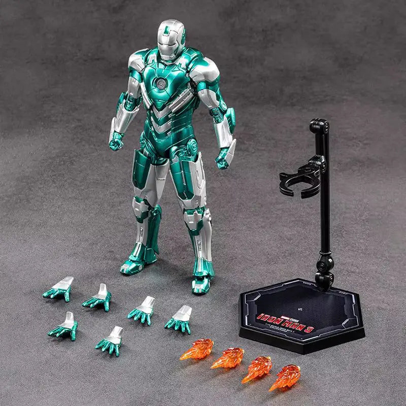 Figura de acción de Iron Man Mk31 de Zd Toys, de la serie Marvel, con articulaciones móviles, modelo coleccionable, ideal como adorno de escritorio o regalo para los fans.