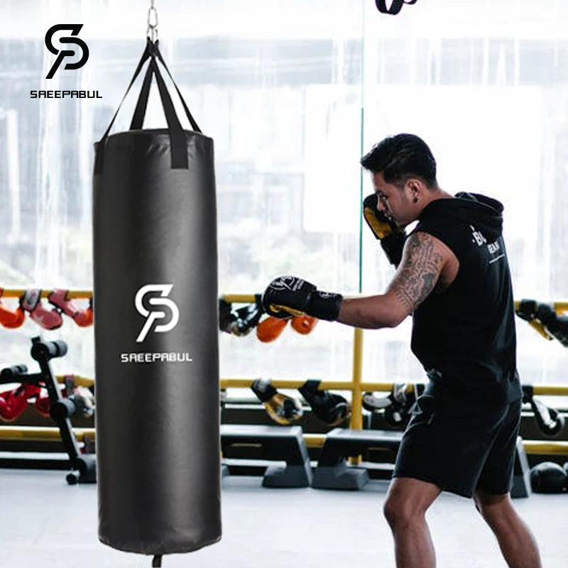 Saco de arena de boxeo profesional de 40/46 pulgadas, saco de boxeo para entrenamiento físico con patada colgante, ejercicio de gimnasio para adultos, bolsa de boxeo vacía y pesada